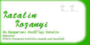 katalin kozanyi business card